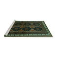 thumbnail image 2 of Ahgly Company Machine Washable Indoor Rectangle Persian Turquoise Blue Traditional Area Rugs, 8' x 10', 2 of 4