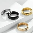 thumbnail image 6 of 6MM Gold/Rose Gold/Black/Silver Men Stainless Steel Spinner Cross Ring Size 5-12, 6 of 8