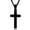 Black, variant on tasrioml Stainless Steel Cross Pendant Men Women Chain Necklace Religious Jewelry Gift