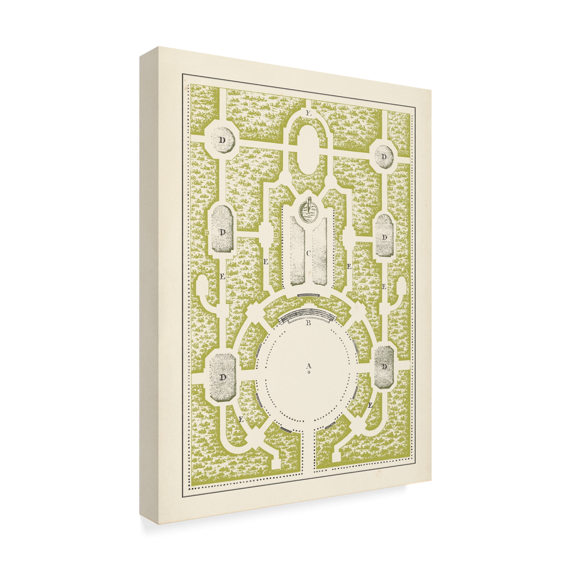 Trademark Fine Art 'Green Garden Maze I' Canvas Art by J.F. Blondel