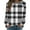 Black, variant on Women's Lightweight Sweatshirts Plaid Checkered Print Crewneck Pullover Long Sleeve Loose Christmas Casual Tops (XL, Green #A)