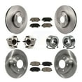 thumbnail image 1 of Transit Auto Front Rear Wheel Hub Bearings Assembly Disc Brake Rotors and Ceramic Pads Kit (10Pc) for Car Kia Forte Forte5 Hyundai Veloster - Left Right Side (Driver Passenger) KBB-117369, 1 of 10