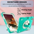 thumbnail image 6 of Dteck Case for iPad 6th/ 5th Generation 9.7", Heavy Duty Shell with Rotating Stand/Hand/Crossbody Strap,Sturdy Shockproof iPad 9.7" Case (2018/2017),Mint, 6 of 7