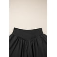 thumbnail image 4 of Women's Black Crossed Waist Tiered Flowy Shorts - Trendy Casual Bottoms - [ZhiHiMeRi] | (US 12-14)L, 4 of 11