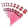 thumbnail image 5 of 18 Pieces Ear Gauges Stretching  Taper 14G-00G Expanders Pink, 5 of 5