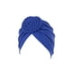 thumbnail image 1 of Minnieouse Turbante tejido nudo estilo étnico musulmán Hijab sombrero Donut cubierta diadema gorras Bonnet decoración del cabello para Sombreros azul real, 1 of 6