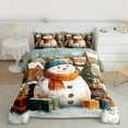 thumbnail image 2 of Castle Fairy Kawaii Christmas Snowman Bedding Comforter Set 2pcs for Preppy Child Kids,Xmas Festival Twin Comforter Sets Microfiber,Happy New Year Breathable Bedding Set,Lightweight Room Decor, 2 of 8