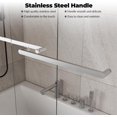 thumbnail image 4 of Bingirl Semi-Frameless Double Sliding Clear Tempered Glass Door Shower for Bathroom, 4 of 6