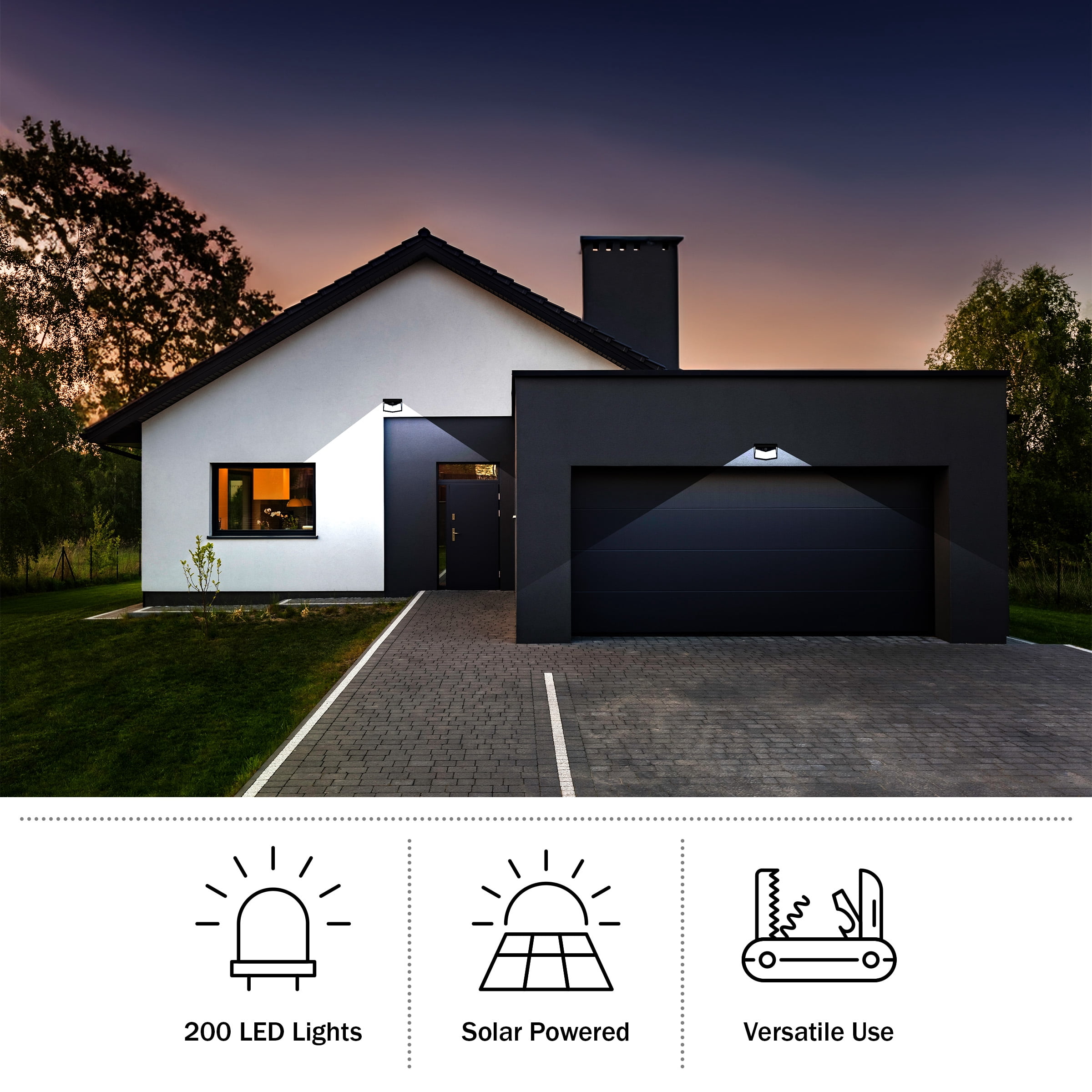 Pure Garden Outdoor Solar Lights 2-Pack