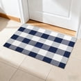 thumbnail image 4 of Front Porch Rug Blue And White Checkered Outdoor Rug Washable Holiday Layered Doormat Welcome Mat Entrance Bedroom Living Room. Fuzzy Rugs for Bedroom Soft Throws And Blankets Warm Lightweight Blanket, 4 of 6