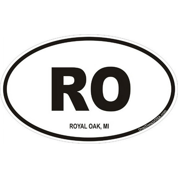 3.8 Inch Royal Oak Michigan Oval Decal