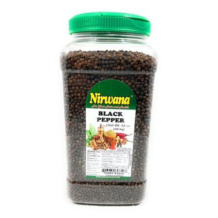 NIRWANA WHOLE BLACK PEPPER 4 LB (1814g)
