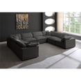 thumbnail image 2 of Meridian Furniture Plush Standard Gray Velvet Modular Sectional, 2 of 9
