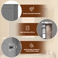 thumbnail image 3 of 35" Mirror Storage Cabinet, Modern Wall Mounted Medicine Cabinet with 3 Doors and Adjustable Shelves, Wood Bathroom Storage Organizer for Living Room, 3 of 9