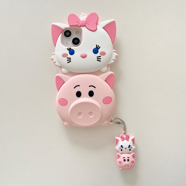 3D Cartoon Disney Patterned Soft Silicone Phone Cases For iPhone 13 Pro Max 12 11 X XR XS Max 7 8 6S 6 Plus Cover With Pendant