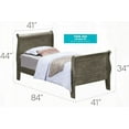 thumbnail image 5 of Traditional Gray Twin Bed for Cozy Bedroom Spaces, 5 of 5