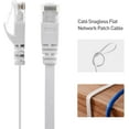 thumbnail image 2 of Cable Matters Cat6 Snagless Long Flat Ethernet Cable 50 ft in White with Nail-in Cable Clips, 2 of 6