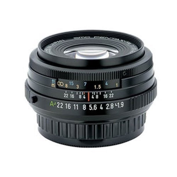 Lente limitada Pentax SMCP-FA 43 mm f/1.9 con estuche y parasol negro