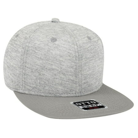 Otto Cap Rayon Blend Jersey Knit Cotton Twill Square Flat Visor 6 Panel Pro Snapback - Hat / Cap for Summer, Sports, Picnic, Casual wear and Reunion etc