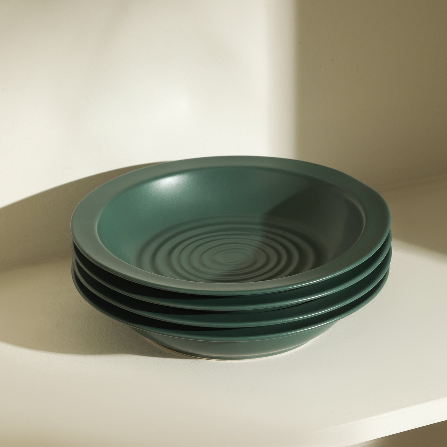 Stone Lain Orbit Dinnerware Set Stoneware Green 24-Piece