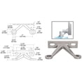 thumbnail image 6 of CRL GRF2VBS Brushed Stainless Double Arm 'V' Wall/Fin Mounted Fitting, 6 of 6