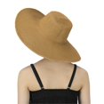 thumbnail image 3 of Women's Summer Lady Floppy Straw Hat Sun Beach Fashion Cap Bow Foldable Wide Brim, 3 of 5