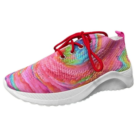 

CZHGKM Sport Sneakers for Women Ladies Soft Mesh Sports Casual Socks Shoes Breathable Plus Size Lightweight Running Shoes Sneakers Casual Shoes Red 37