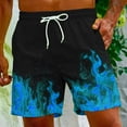 thumbnail image 2 of Mens Beach Shorts Casual,Men's Swim Trunks Quick Dry 3D Flame Printed Beach Board Shorts with Pockets Cool Mesh Lining Bathing Suits, 2 of 9