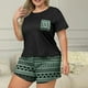 thumbnail image 3 of MKLEKYY Conjunto De Pijama Corto De Talla Grande Para Mujer Con Estampado De Leopardo, 3 of 4