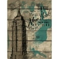 thumbnail image 2 of OnRei 15x18 Gold Ornate Wood Framed with Double Matting Museum Art Print Titled - Natural New York Teal, 2 of 4