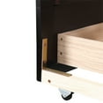 thumbnail image 6 of Espresso Twin Wooden Daybed with Trundle Bed and Two Storage Drawers , Extendable Bed Daybed,Sofa Bed for Bedroom Living Room, 6 of 7