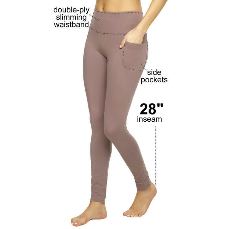 Felina | Athletic Pocket Legging | Yoga Pants | Lounge (Cobblestone, Small)