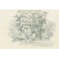 thumbnail image 2 of Wild Apple Portfolio 32x23 Black Ornate Wood Framed with Double Matting Museum Art Print Titled - Edge of the Woods Sketch, 2 of 4