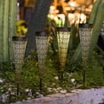 thumbnail image 4 of Paquete de 2 luces solares para caminos de jardín al aire libre, estacas decorativas impermeables para pasarelas, patios y césped, 4 of 5