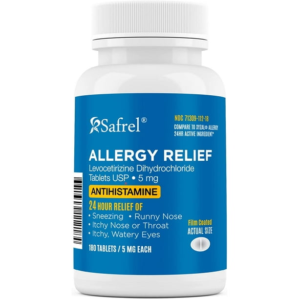 Safrel Allergy Relief Medication Levocetirizine Dihydrochloride 5mg