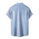 thumbnail image 3 of Short Sleeve Button Shirt Men'S Casual Short Sleeve Shirt Loose Shirt With Pocket 2XL, 3 of 4