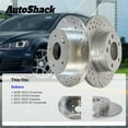 thumbnail image 3 of AutoShack Rear Solid Drilled & Slotted Silver Zinc Coated Brake Rotors 2-PC Set Replacement for 2014-2018 Subaru Forester 2012-2023 Subaru Impreza SilverShield Pro 10.78" (273.8 mm), 3 of 5