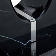JUFU 43.3 in Modern Rectangle Coffee Table, Black Faux Marble, for Living Room