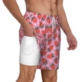 thumbnail image 3 of Balery Strawberry Mens Swim Trunks Swim Shorts for Men Quick Dry Inseam Beach Shorts with Compression Liner Pocket-Large, 3 of 9