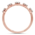 thumbnail image 4 of 0.45 Carat Round Cut Lab Created Moissanite Diamond Five Stone Wedding Band Ring In 14K Rose Gold Over Sterling Silver Jewelry For Women(G-H Color,VVS1 Clarity)-4.5, 4 of 7