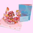 thumbnail image 3 of Tarjeta emergente de aniversario de corazón de amor TANGJMXG 3D globos aerostáticos rosas románticas, 3 of 5