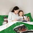 thumbnail image 5 of Manfei Kawaii Snowman Bedding Comforter Set for Kids Children, Merry Christmas Twin Comforter Sets, Snow Cardinal Bird Bedding Set, Green Room Decor Reversible 2-Piece, 5 of 8