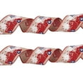 thumbnail image 2 of Event Party Decor American Patriotic Thread Edge Ribbon 4 Burlap Imitation Burlap Ribbon Veterans Day Ribbon Independence Day Gift Wrap Party Decoration Craft Supplies, 2 of 4