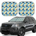 thumbnail image 6 of Kdxio Circular Print 2-Piece Sun Shade Front Windshield - Foldable Car Front Window Sunshades for Most Sedans SUV Truck, 6 of 6