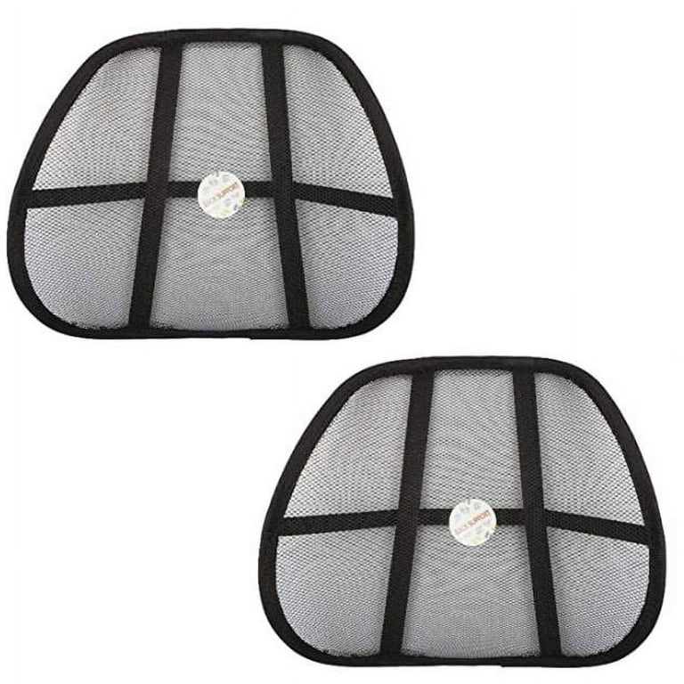 SANRILY 2 Pack Leather Car Lumbar Support for Driving Seat/Office  Chair/Game Chair Memory Foam Lumbar Support Pillow Premium Car Seat Back  Pillows for