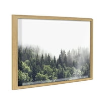 Blake Lush Green Forest on a Foggy Day 24 in x 18 in Framed Photography Art Prints, by Kate and Laurel