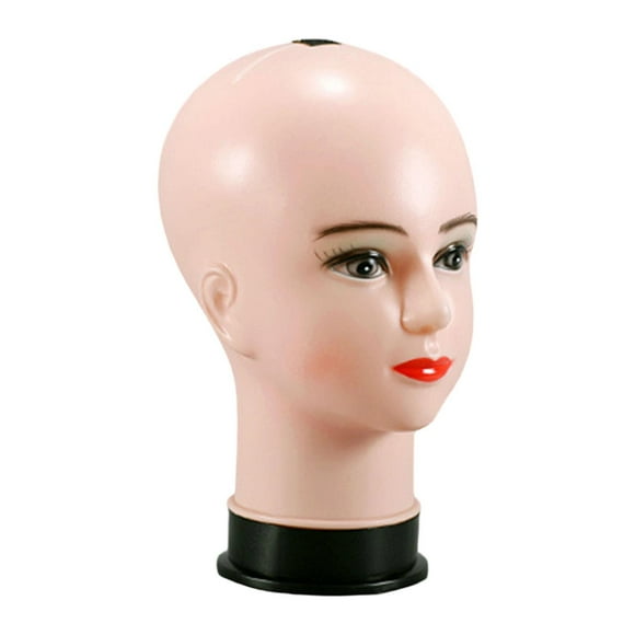 Cabeza de peluca femenina, modelo de cabeza femenina, soporte para auriculares, ligero para hogar, salón y viajes, soporte para exhibición de