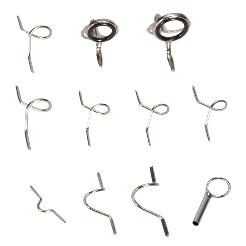 NUOLUX Fishing Rod Repair Pole Kit Tips Eye Tip Guide Replacement Tips