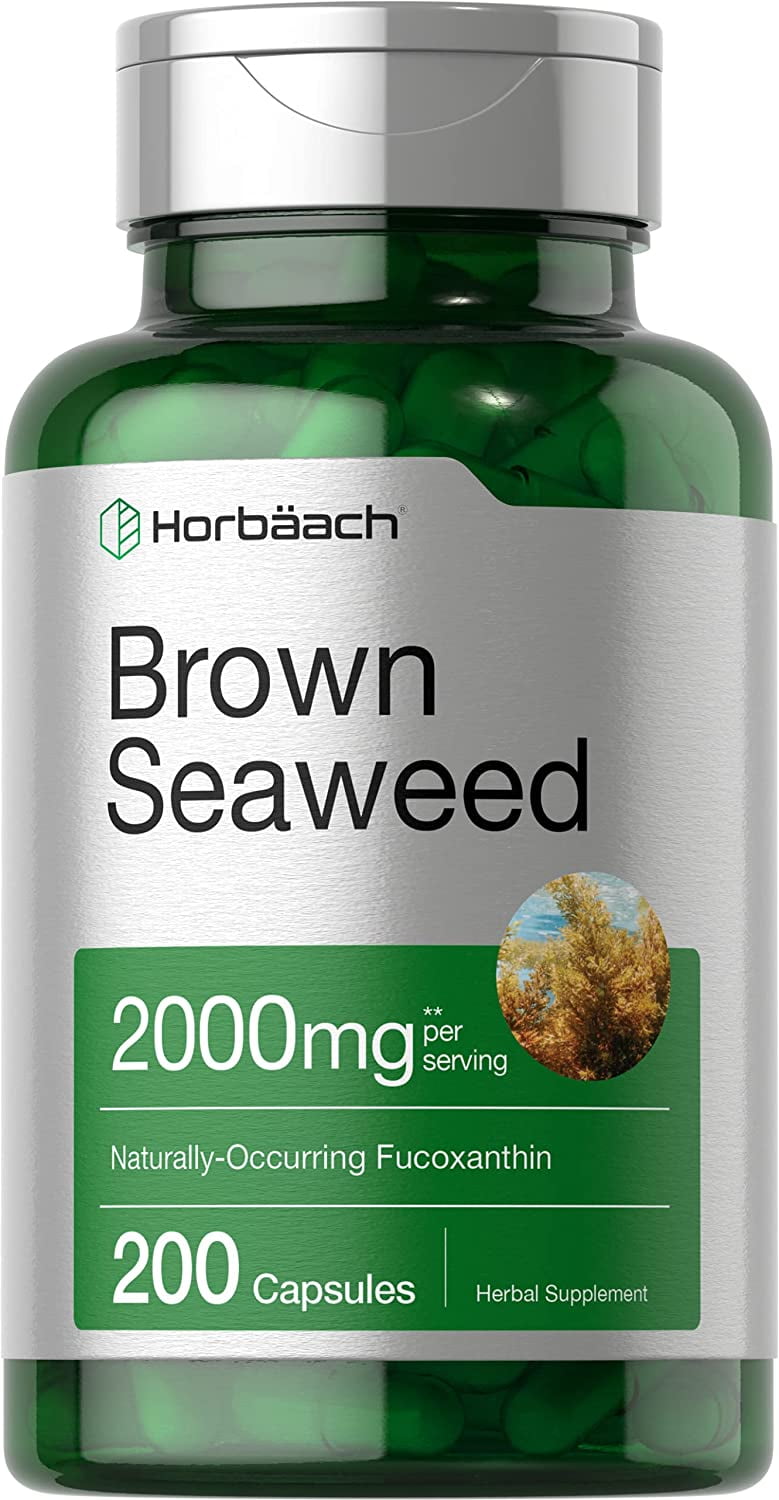 Brown Seaweed Extract Capsules 2000mg 200 Pills Fucoxanthin