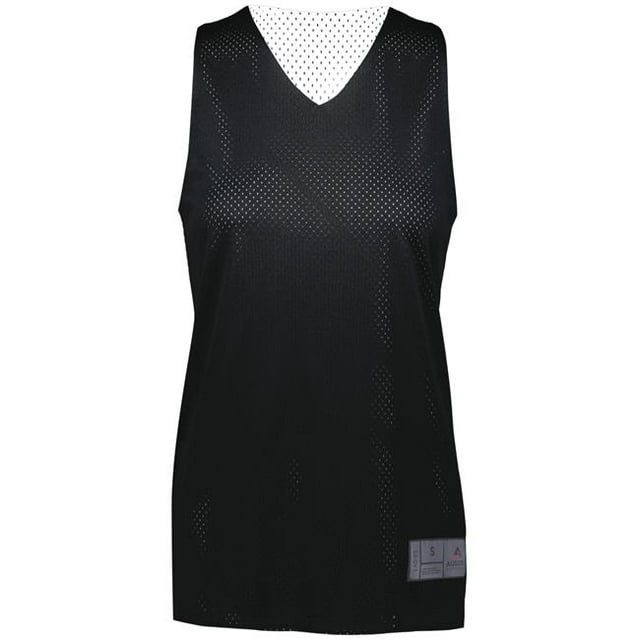 ASI 163.420.S Ladies Tricot Mesh Reversible 2.0 Jersey, Black & White - Small